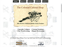 Tablet Screenshot of colonialcabinetshop.com